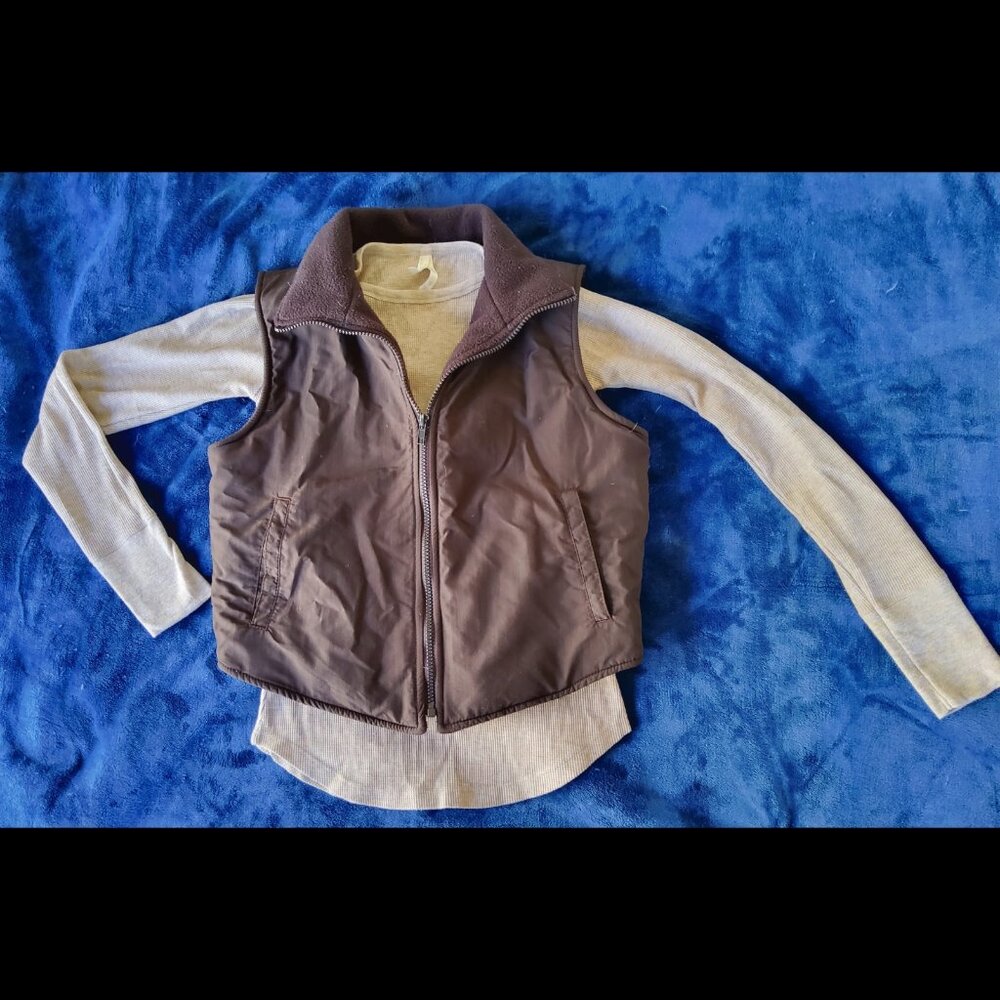 VF Fleece Lined Vest 3M thinsulate warm Brown Vest Small